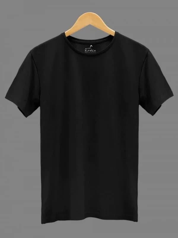 Plain Black T-shirt for Mens